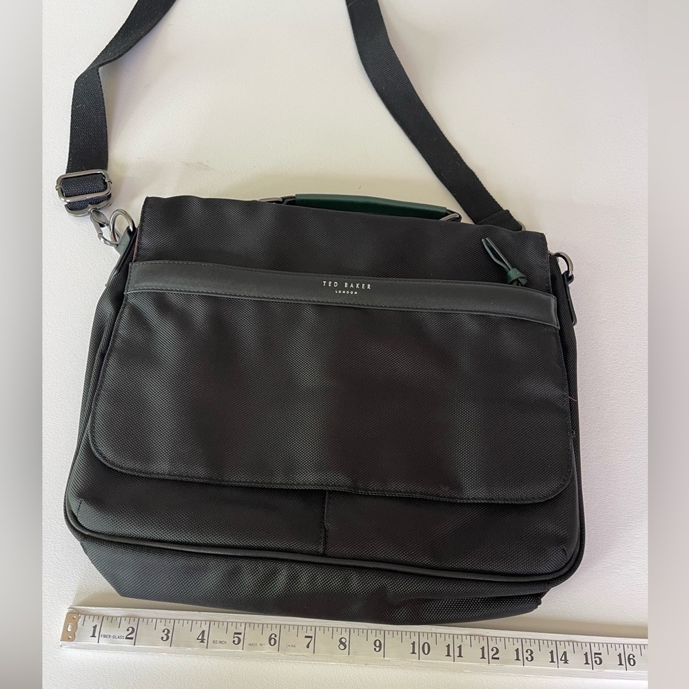 Ted Baker Document Bag in Black 14x11x3" Tablet Sleeve, Pockets, Trolley Sleeve - Picture 10 of 13